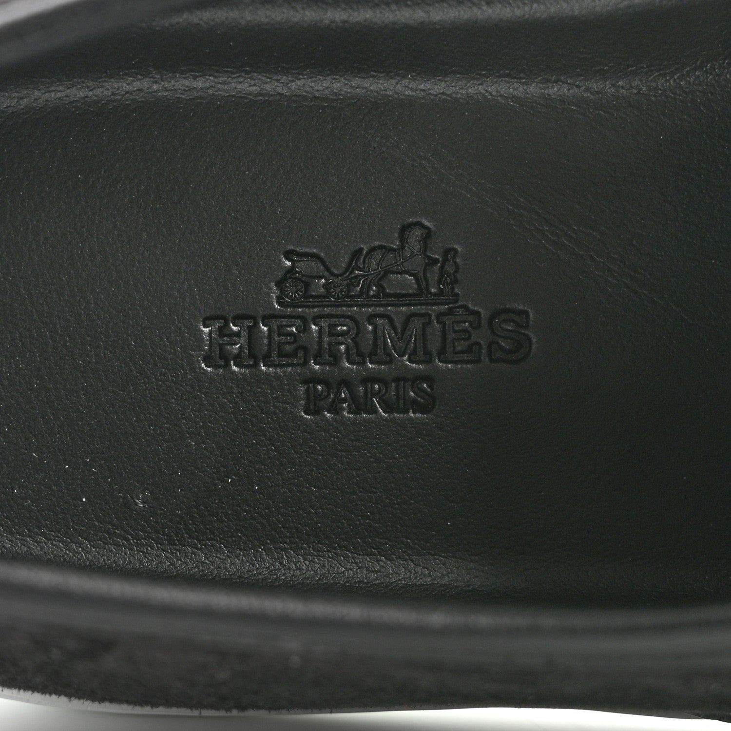 Hermes Suede Goatskin Nappa Jour Loafers 35 Black 6 of 9