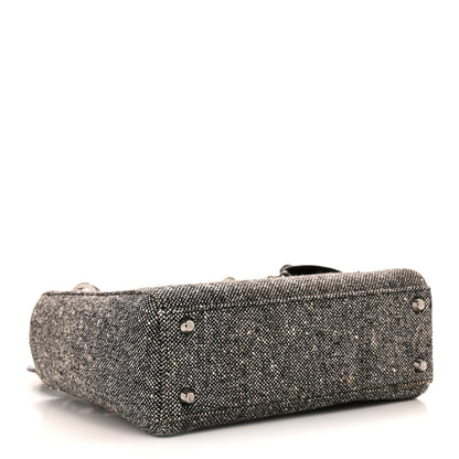 Christian Dior Tweed Mini Lady Dior Black 4 of 15