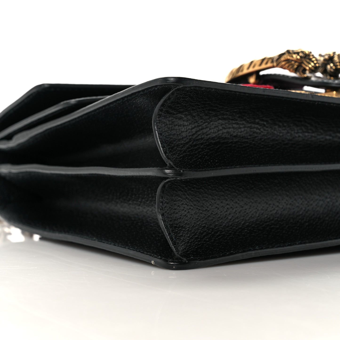 Calfskin Web Floral Embroidered Medium Dionysus Shoulder Bag Black