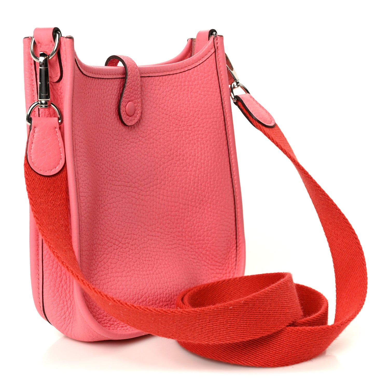Hermes Taurillon Clemence Amazone Evelyne TPM Rose Azalee Rouge
