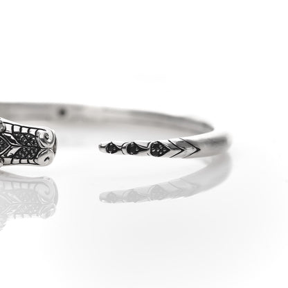 John Hardy Sterling Silver Sapphire Spinel Naga Dragon Cuff Bracelet 5 of 7