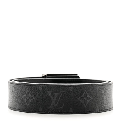 Louis Vuitton Calfskin Monogram Eclipse LV Montana Belt 2 of 5
