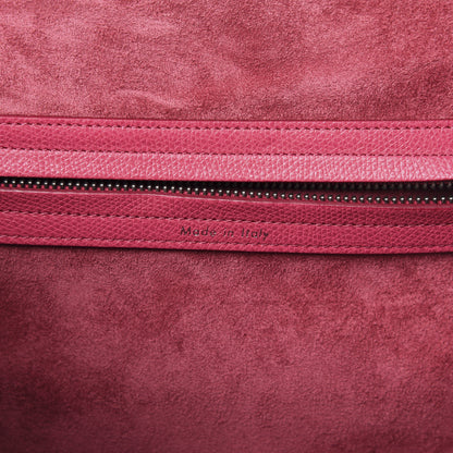 Celine Grained Calfskin Medium Phantom Luggage Fuchsia 7 of 13