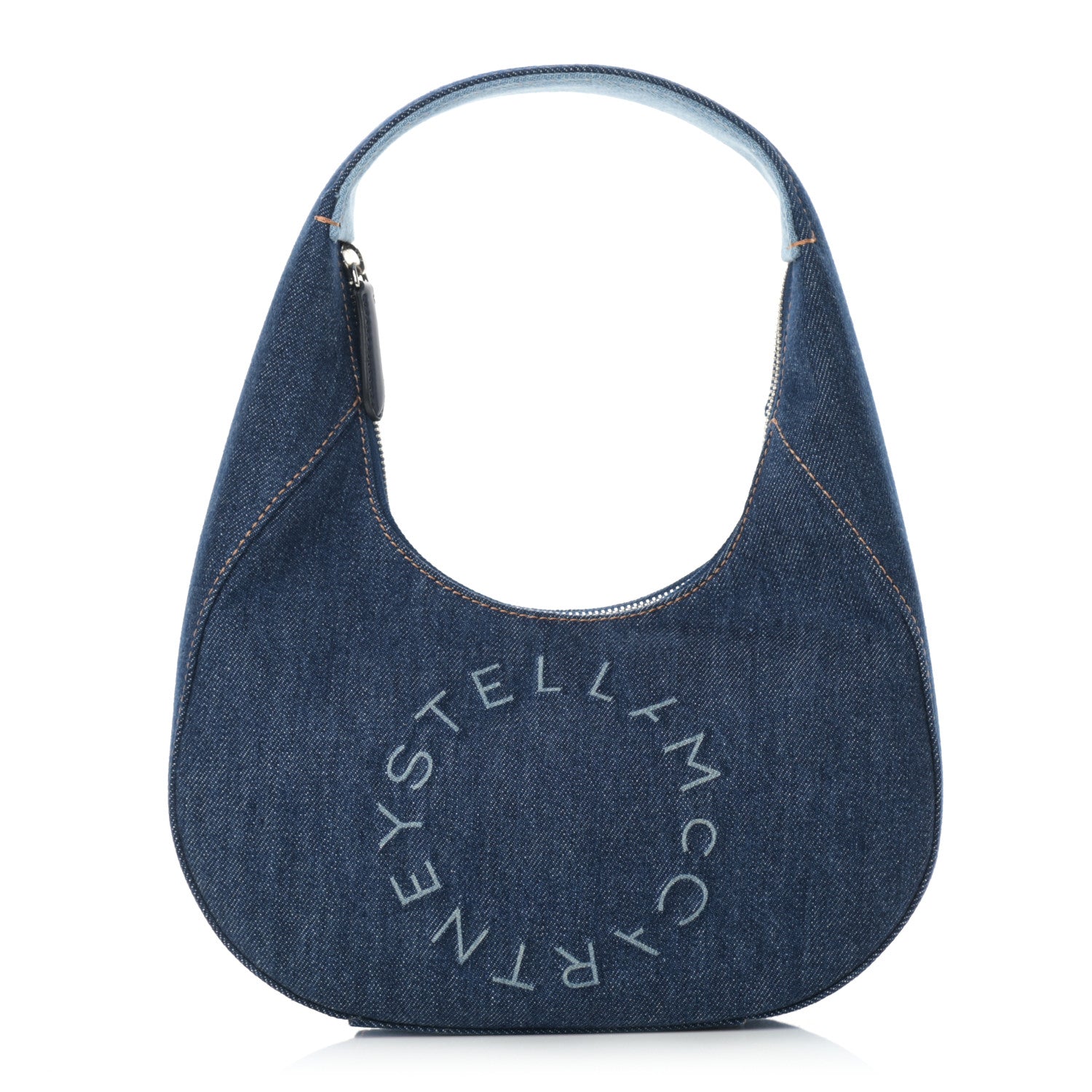 Stella McCartney Eco Alter Denim Logo Small Hobo Smoky Blue 1 of 10