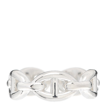 Hermes Sterling Silver PM Chaine d'Ancre Enchainee Band Ring 52 6 1 of 6