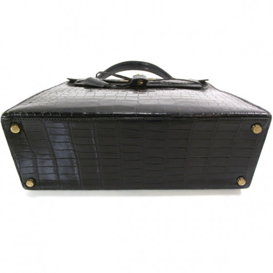 Hermes Porosus Crocodile Kelly 28 Black 4 of 10
