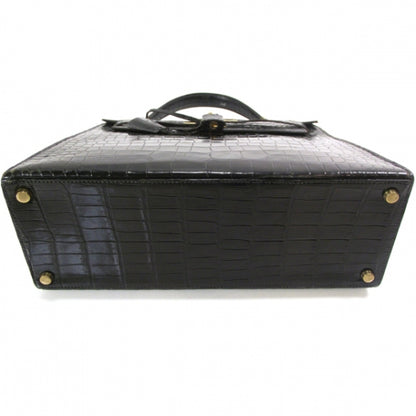 Hermes Porosus Crocodile Kelly 28 Black 4 of 10