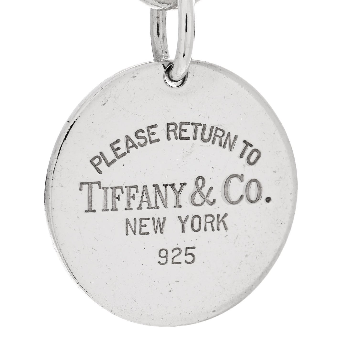 Sterling Silver Return to Tiffany Round Tag Charm Bracelet