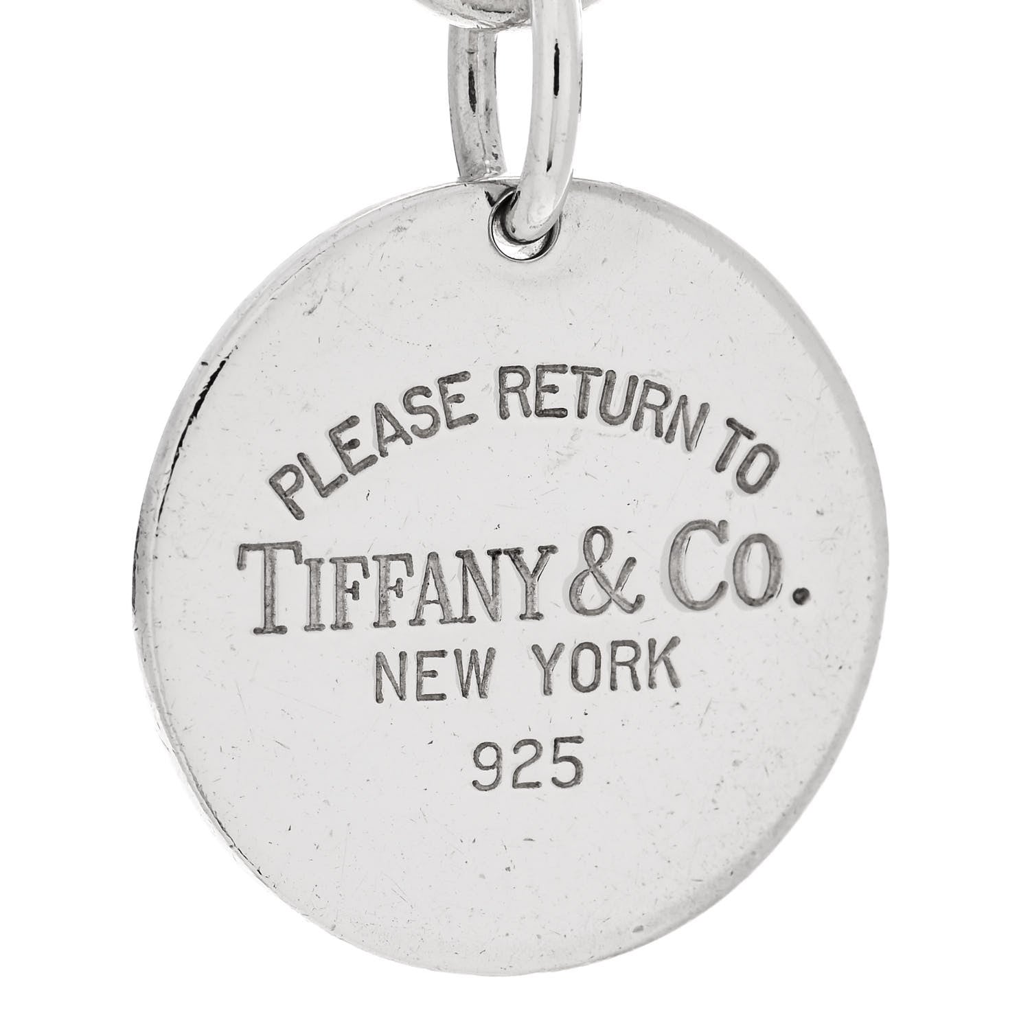 Tiffany Sterling Silver Return to Tiffany Round Tag Charm Bracelet 3 of 3