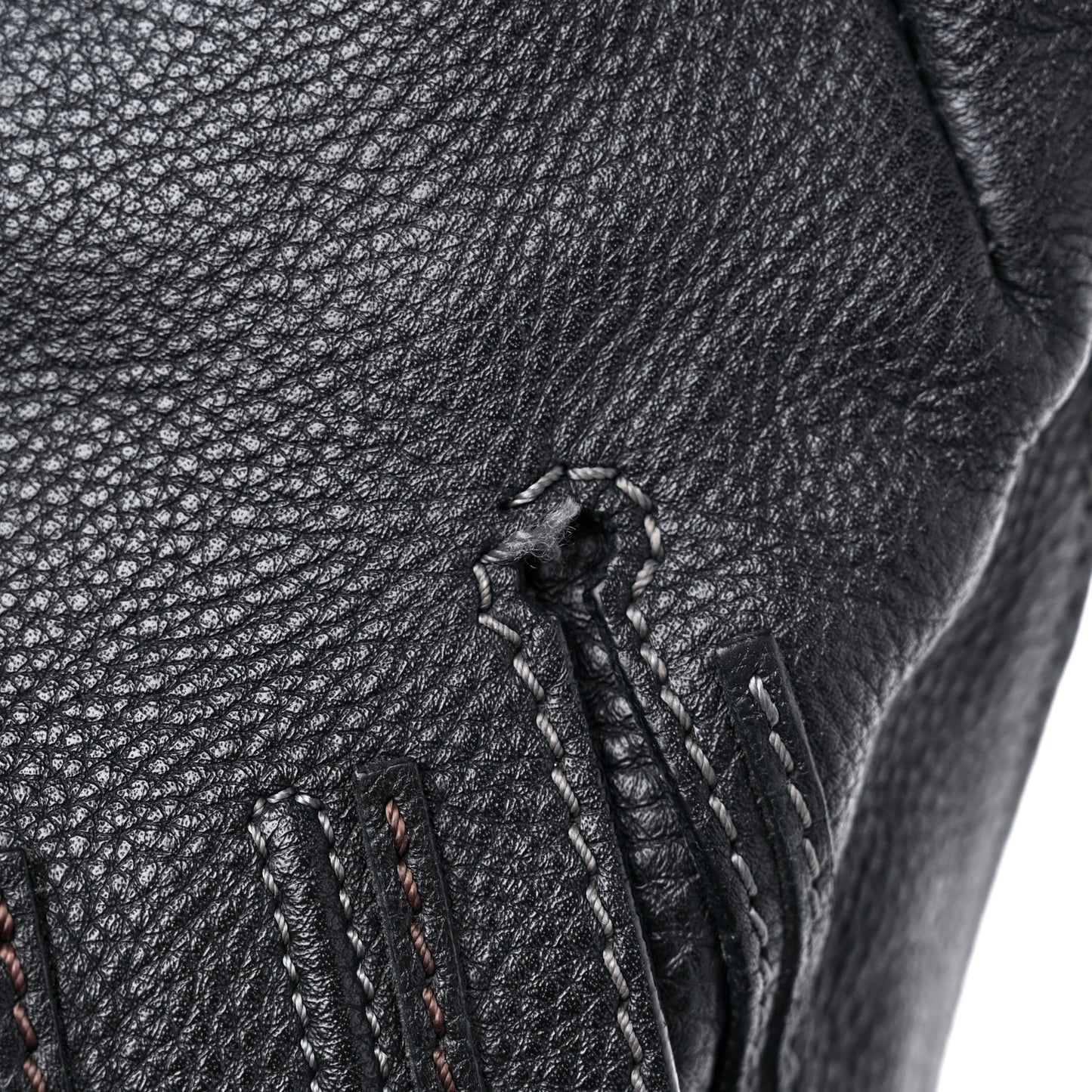 Calfskin Large Marcie Satchel Black