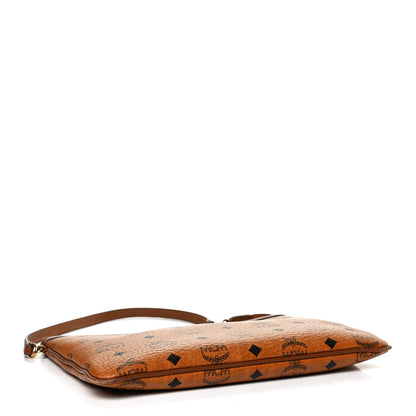 MCM Visetos Liz Shopper Tote Pouch Cognac 4 of 12