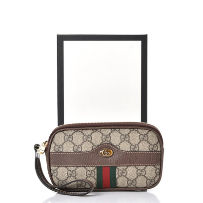 Gucci GG Supreme Monogram Ophidia Phone Case Wristlet Brown 8 of 8