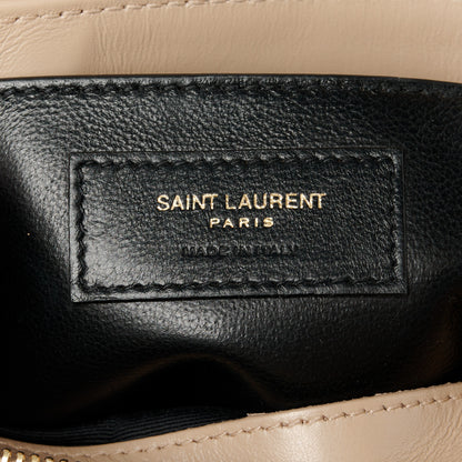 Saint Laurent Calfskin Y Quilted Monogram Small Loulou Chain Satchel Dark Beige 7 of 11