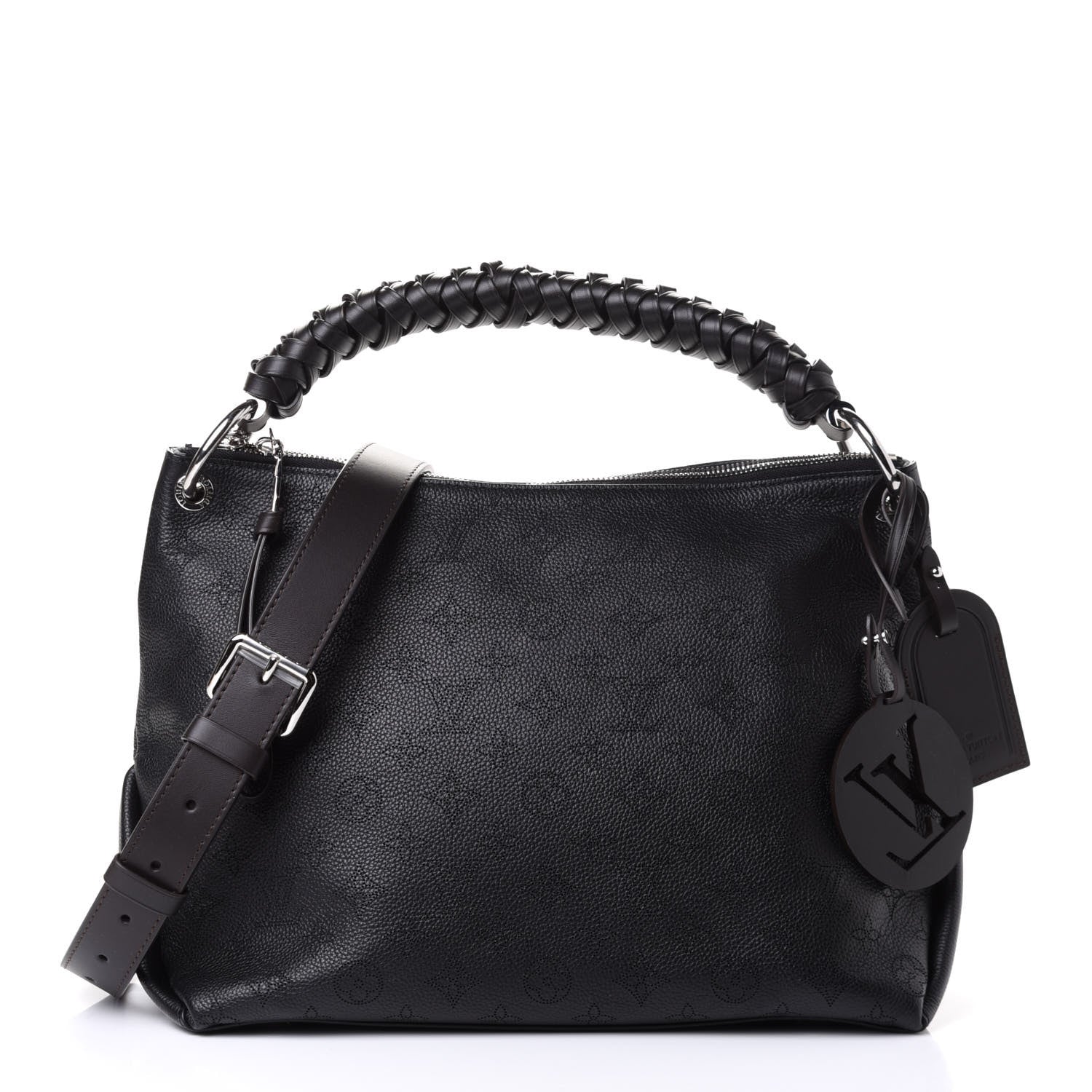 Louis Vuitton Mahina Beaubourg Hobo MM Black 2 of 8