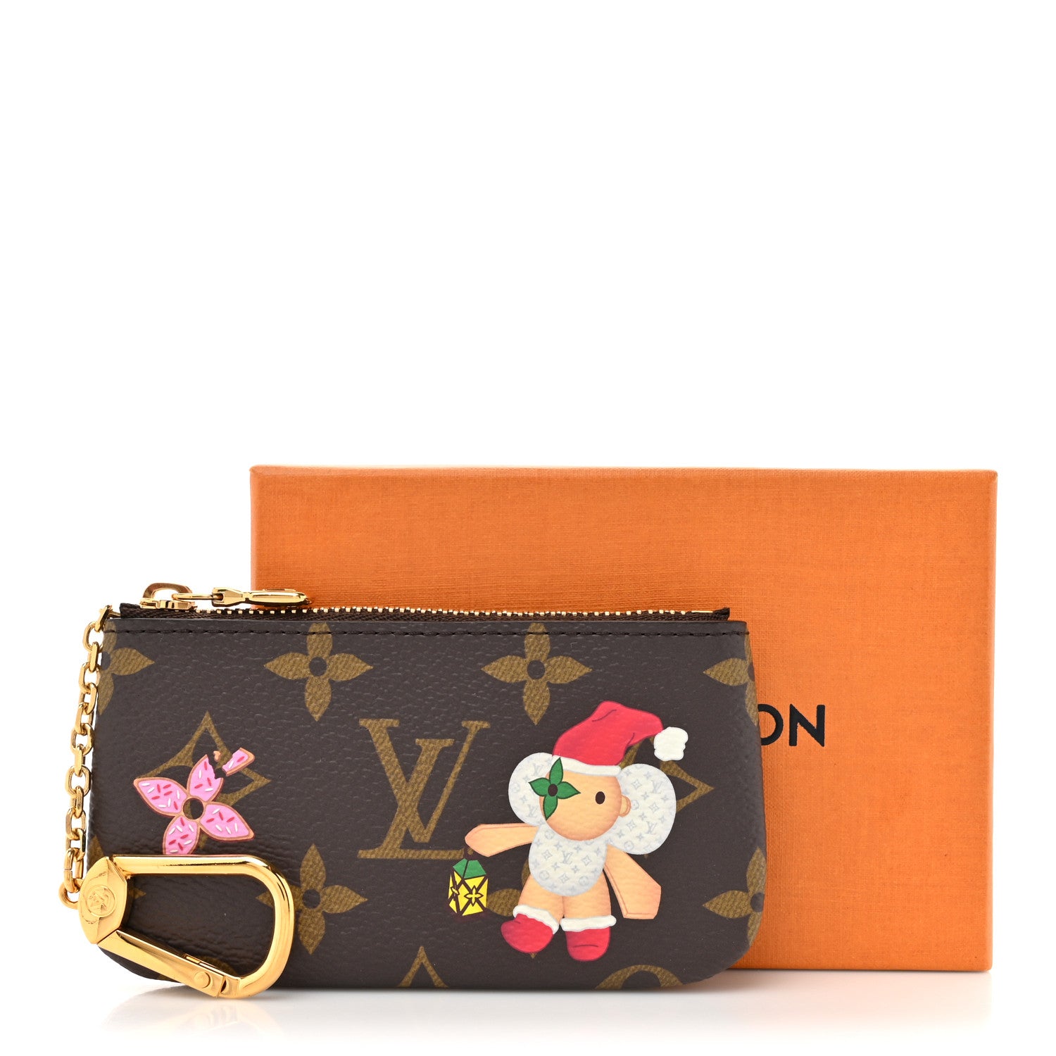 Louis Vuitton Monogram 2024 Christmas Animation Candy Factory Key Pouch Candy Red 8 of 8