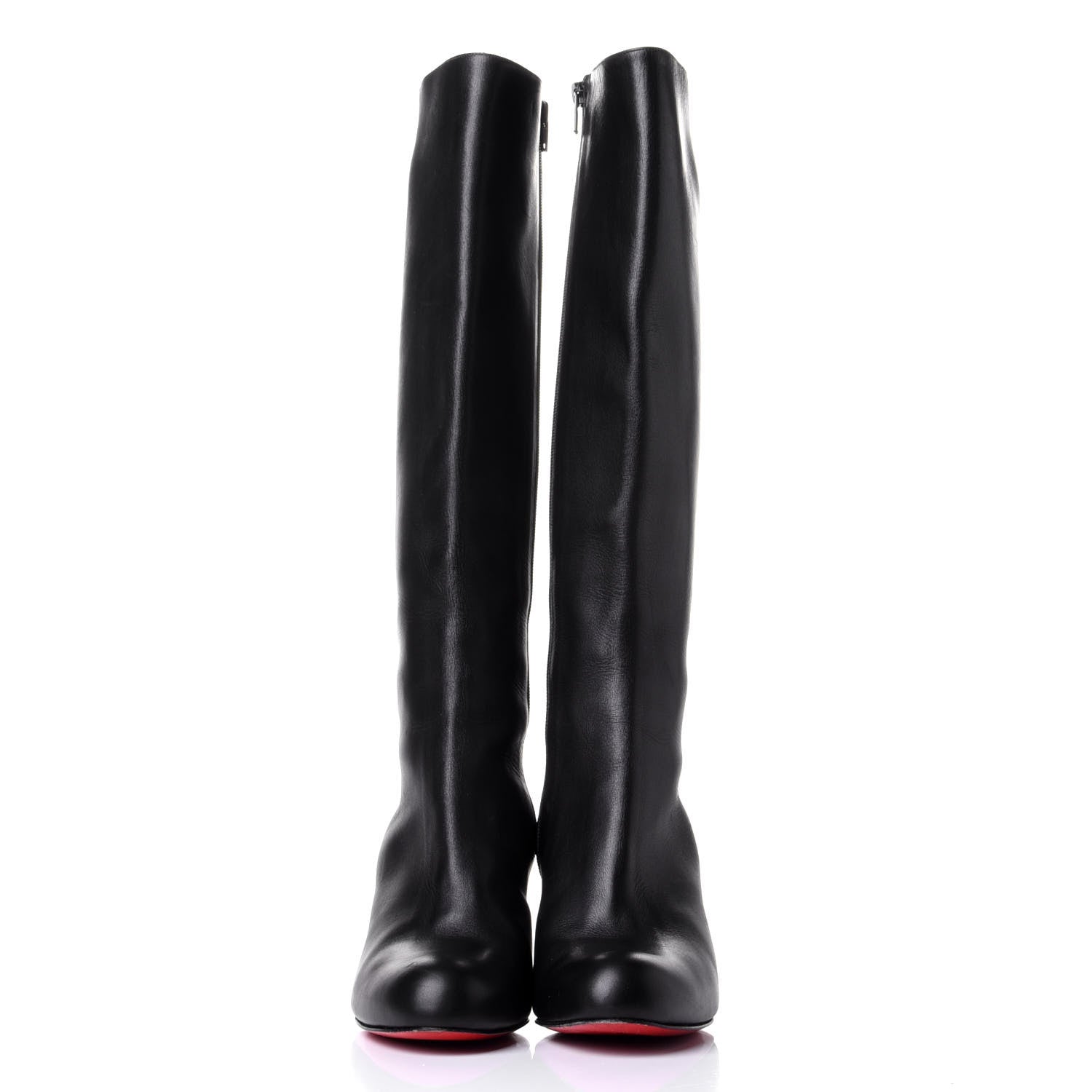 Christian Louboutin Calfskin Cadrilla Botta 70 Tall Boots 38.5 Black 2 of 9
