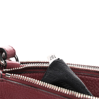 Prada Vitello Phenix Double Zip Crossbody Bag Rubino 7 of 10