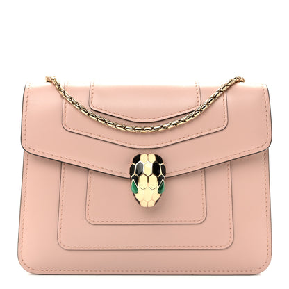 Bulgari Calfskin Small Serpenti Forever Snake Strap Crossbody Bag Light Pink 1 of 10