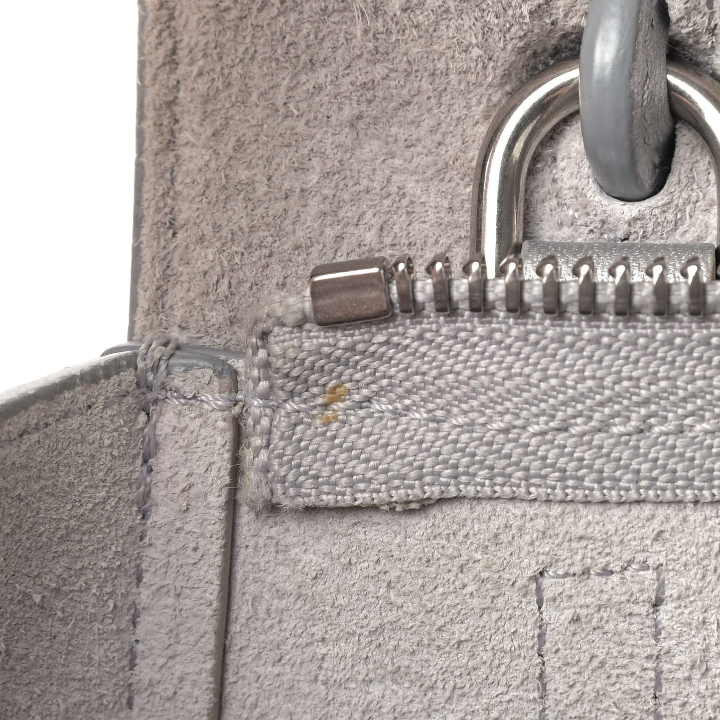 Laminated Calfskin Nano Belt Bag Silver