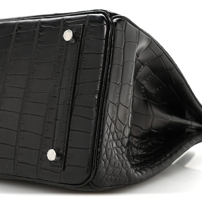 Hermes Matte Alligator Birkin 30 Black 10 of 10