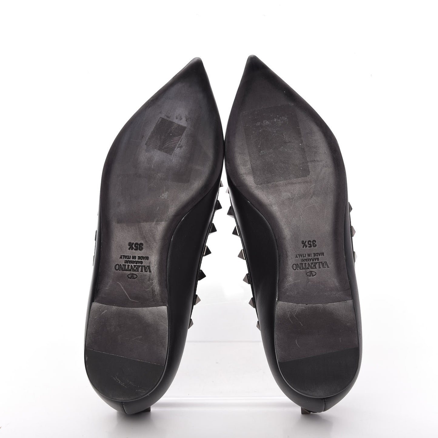 Nappa Rockstud Ballerina Flats 35.5 Black