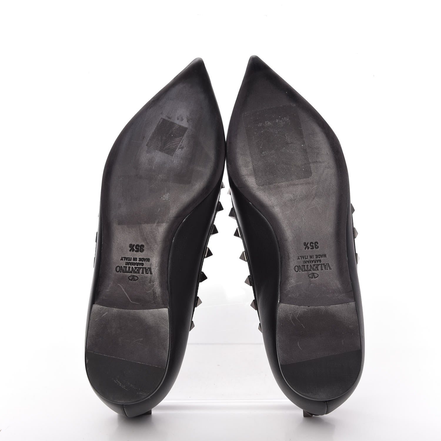 Valentino Garavani Nappa Rockstud Ballerina Flats 35.5 Black 5 of 9