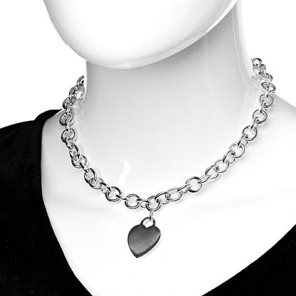 Tiffany Sterling Silver Heart Tag Necklace 2 of 5