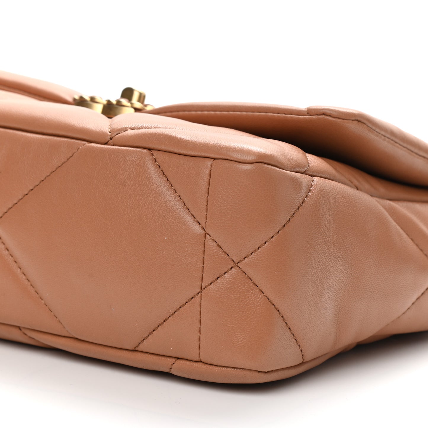 Lambskin Quilted Medium Chanel 19 Flap Brown