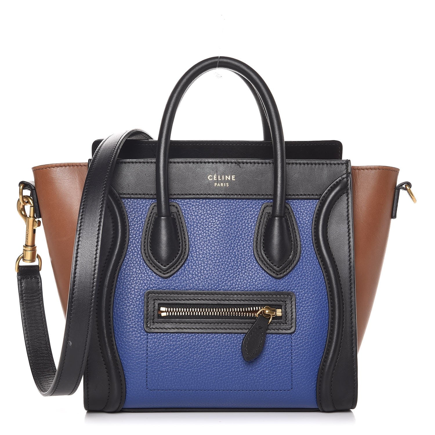 Celine Smooth Drummed Calfskin Nano Tri-Color Luggage Indigo 1 of 7