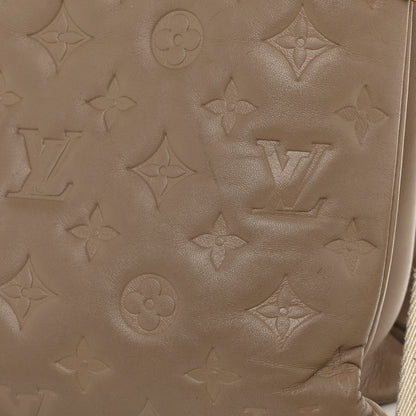 Louis Vuitton Lambskin Embossed Monogram Coussin MM Taupe 12 of 12
