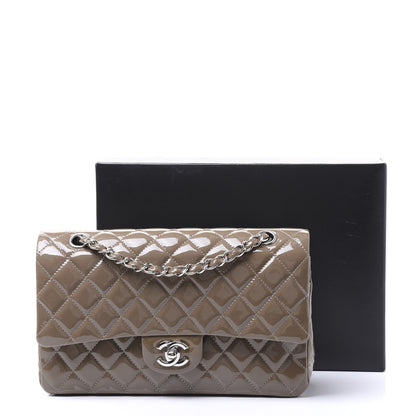 Chanel Patent Calfskin Quilted Medium Double Flap Grey 11 of 11