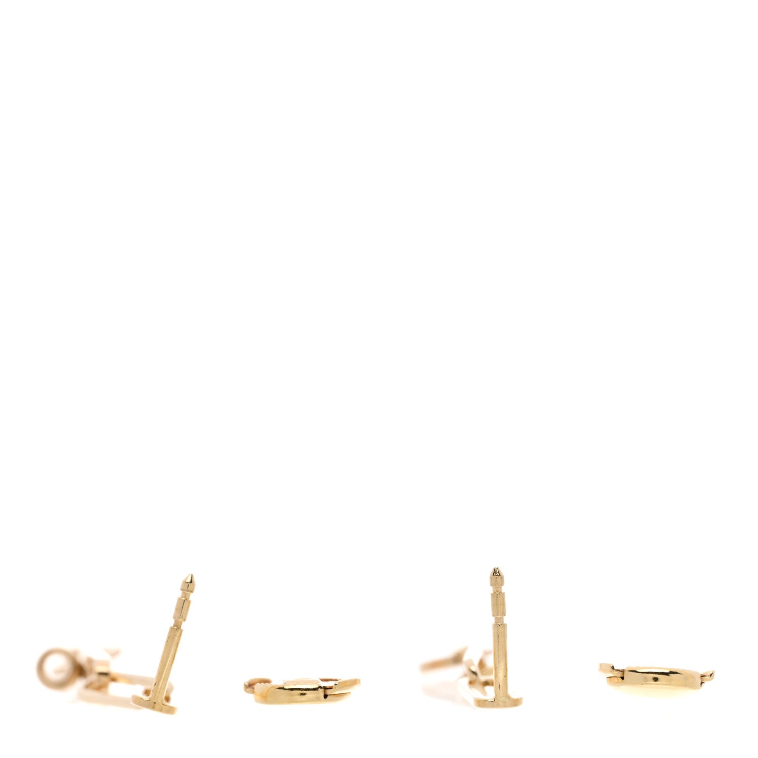 Hermes 18K Yellow Gold TPM Kelly Chaine Earrings 3 of 5