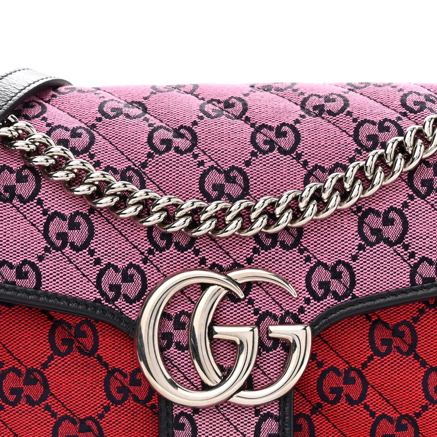 Monogram Multicolor Matelasse Diagonal Small GG Marmont Shoulder Bag Pink Blue Red Yellow Green