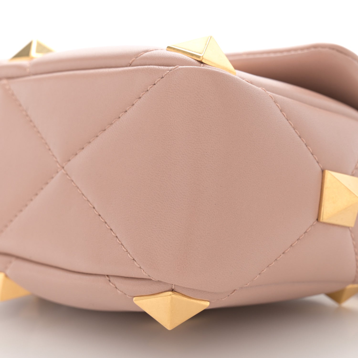 Valentino Garavani Nappa Medium Roman Stud Shoulder Bag Rose Cannelle 9 of 10