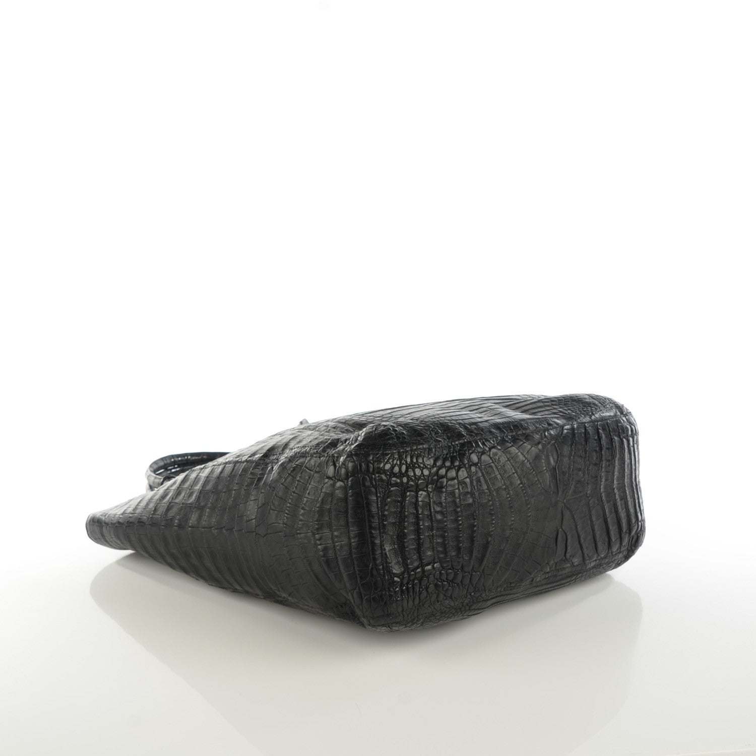 Nancy Gonzalez Crocodile Large Leaf Tote Black 4 of 6