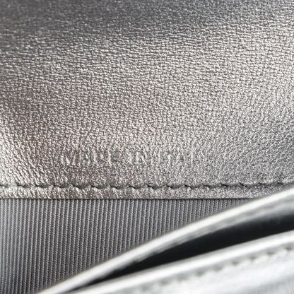 Chanel Metallic Lambskin Quilted Large Flap Wallet Silver 7 of 13