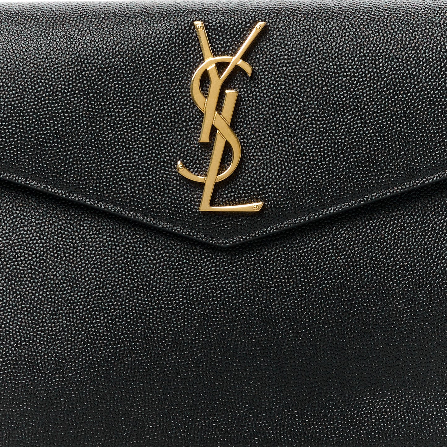 SAINT LAURENT Grain De Poudre Uptown Pouch Black