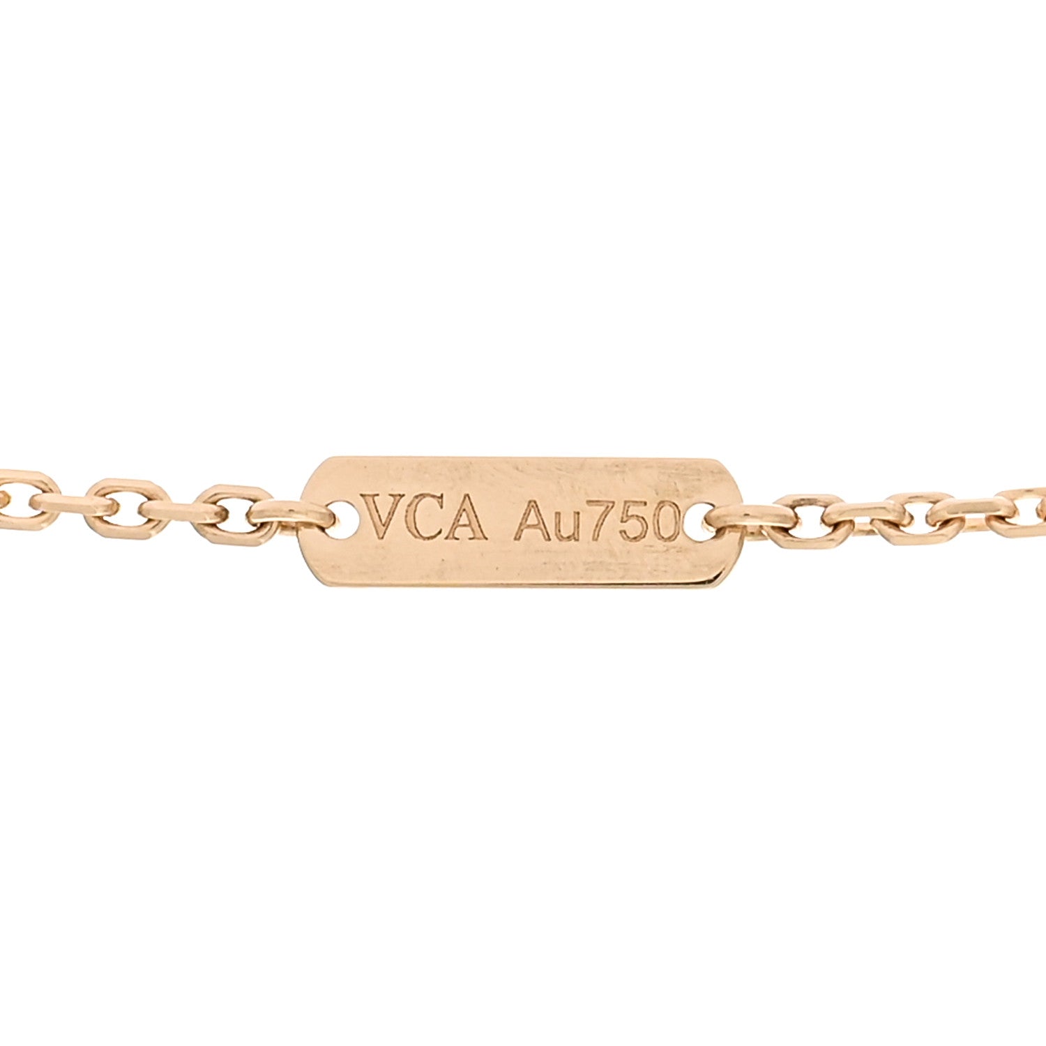Van Cleef & Arpels 18K Yellow Gold Guilloche Vintage Alhambra Pendant Necklace 5 of 6