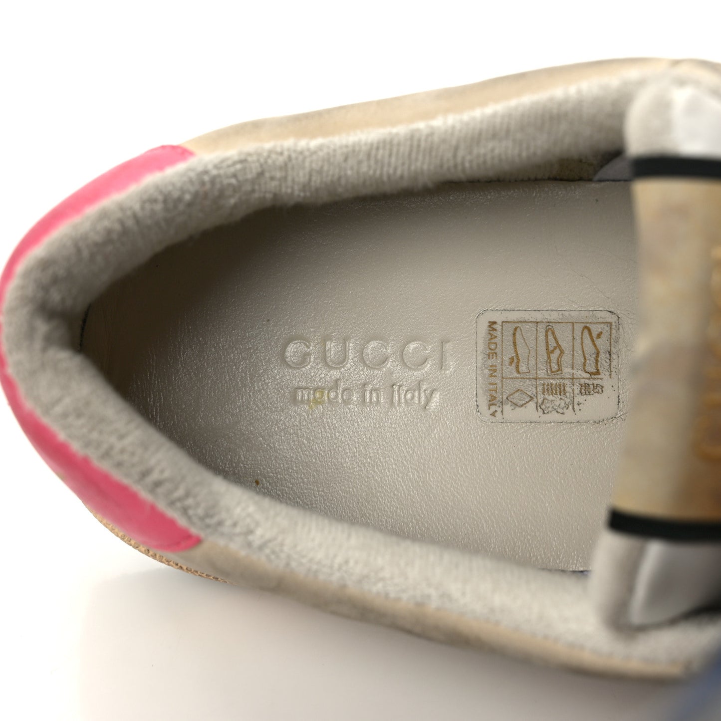 GG Monogram Nubuck Web Womens Screener Sneakers 39 New Sand Dusty Milk Pink