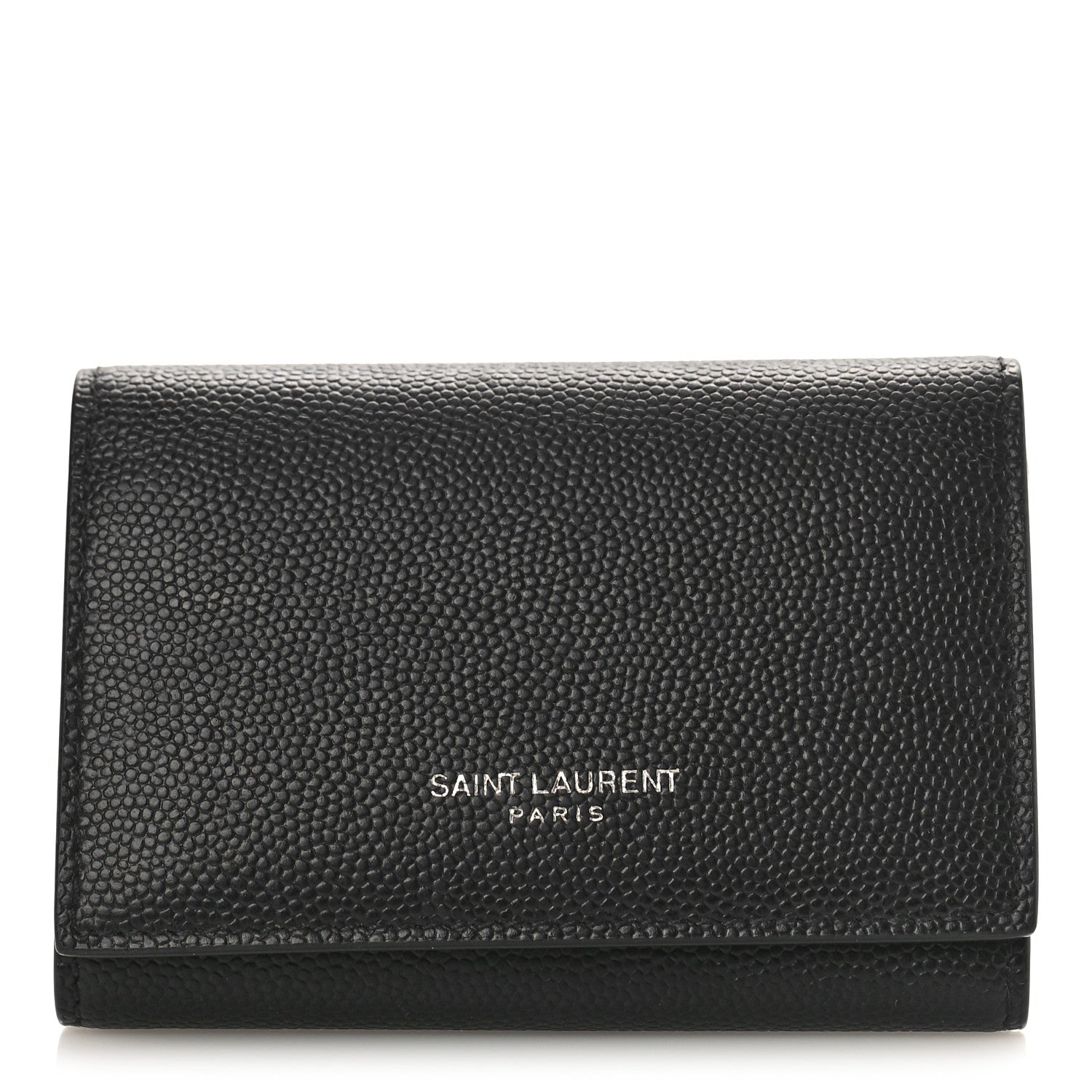 Saint Laurent Grain De Poudre Key Holder Wallet Black 1 of 8