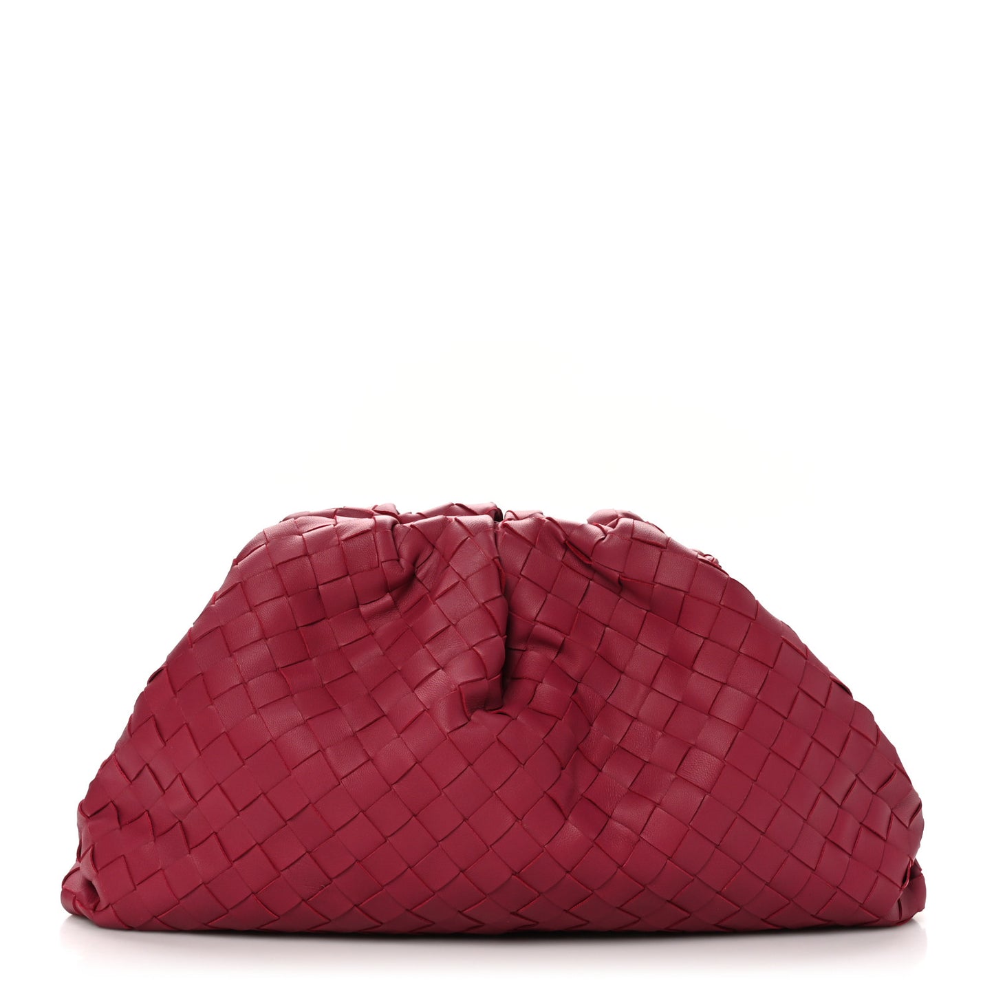 Nappa Maxi Intrecciato The Pouch Oversized Clutch Amaranto
