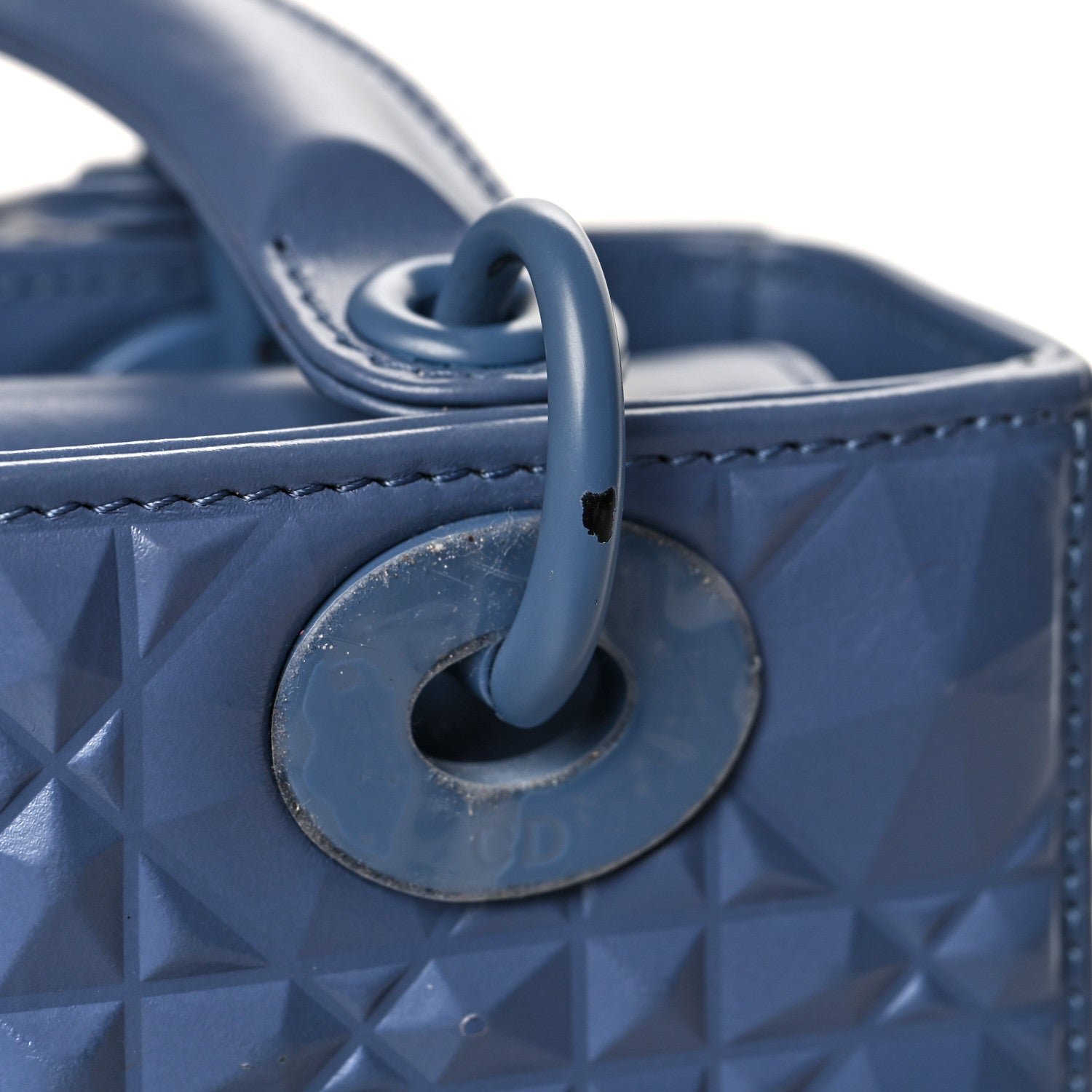 Christian Dior Calfskin Cannage Diamond Small My ABCDior Blue 18 of 18