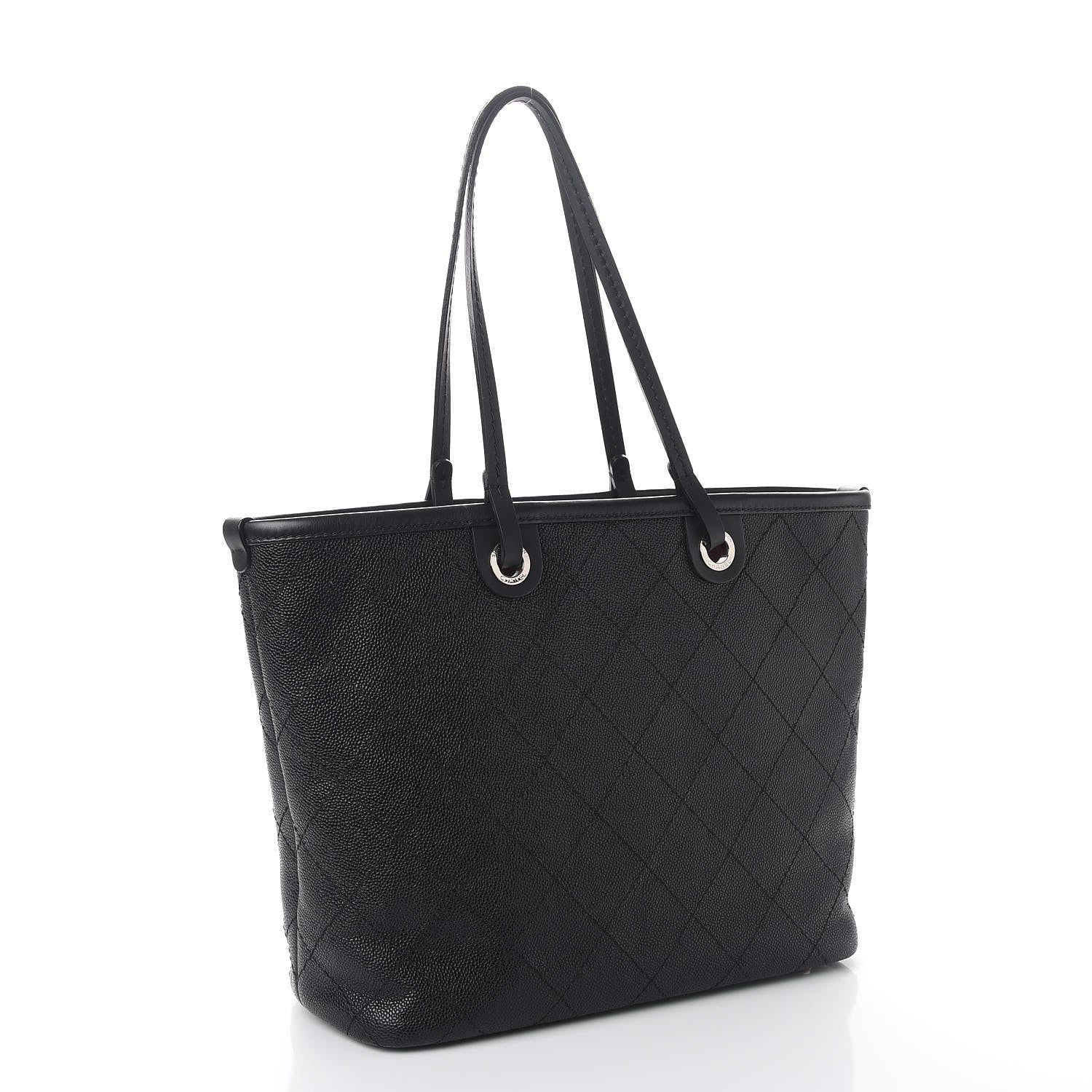 Chanel Grained Calfskin Shopping Fever Tote Black 4 of 10