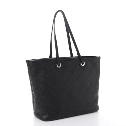 Chanel Grained Calfskin Shopping Fever Tote Black 4 of 10