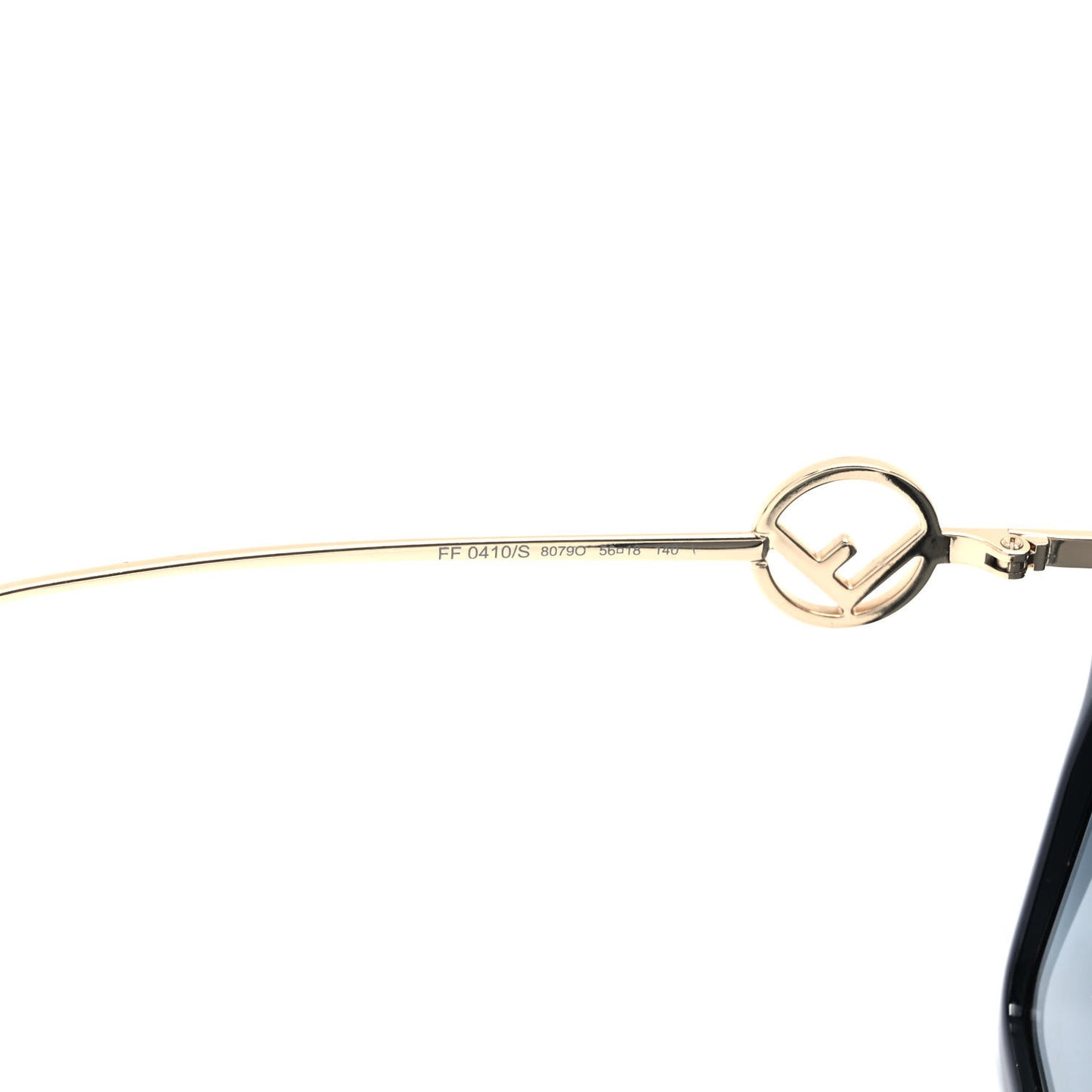 Acetate Metal F is Fendi FF Butterfly Sunglasses FF 0410/S Black