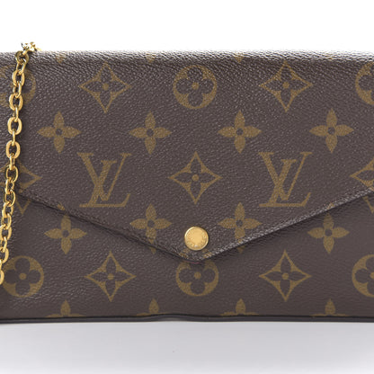 Louis Vuitton Monogram Pochette Felicie Chain Wallet Fuchsia 9 of 9