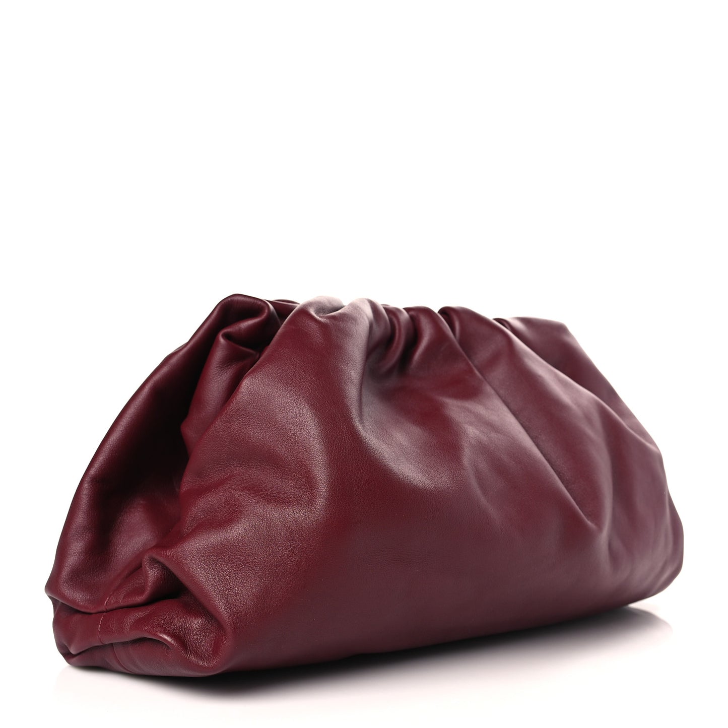 Smooth Butter Calf The Pouch Oversized Clutch Bordeaux