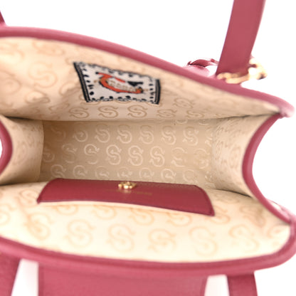 Salvatore Ferragamo Canvas Calfskin Gancini Mini Top Handle Crossbody Bag Red 5 of 9