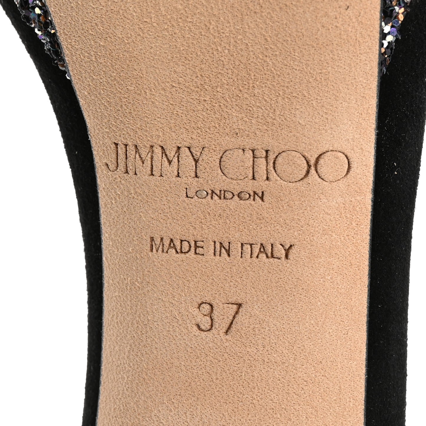 Glitzy Glitter Misty 100 Sandals 37 Twilight Black