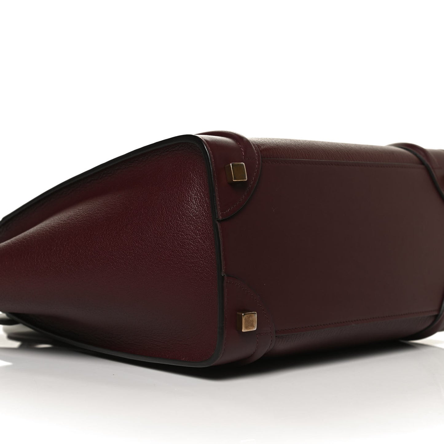 Goatskin Calfskin Micro Luggage Burgundy